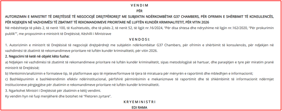 Rama kontrakton kompani nga Britania për të monitoruar SPAK dhe